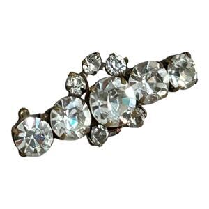 Vintage Made in Austria Austrian Crystal Bar Brooch Pin